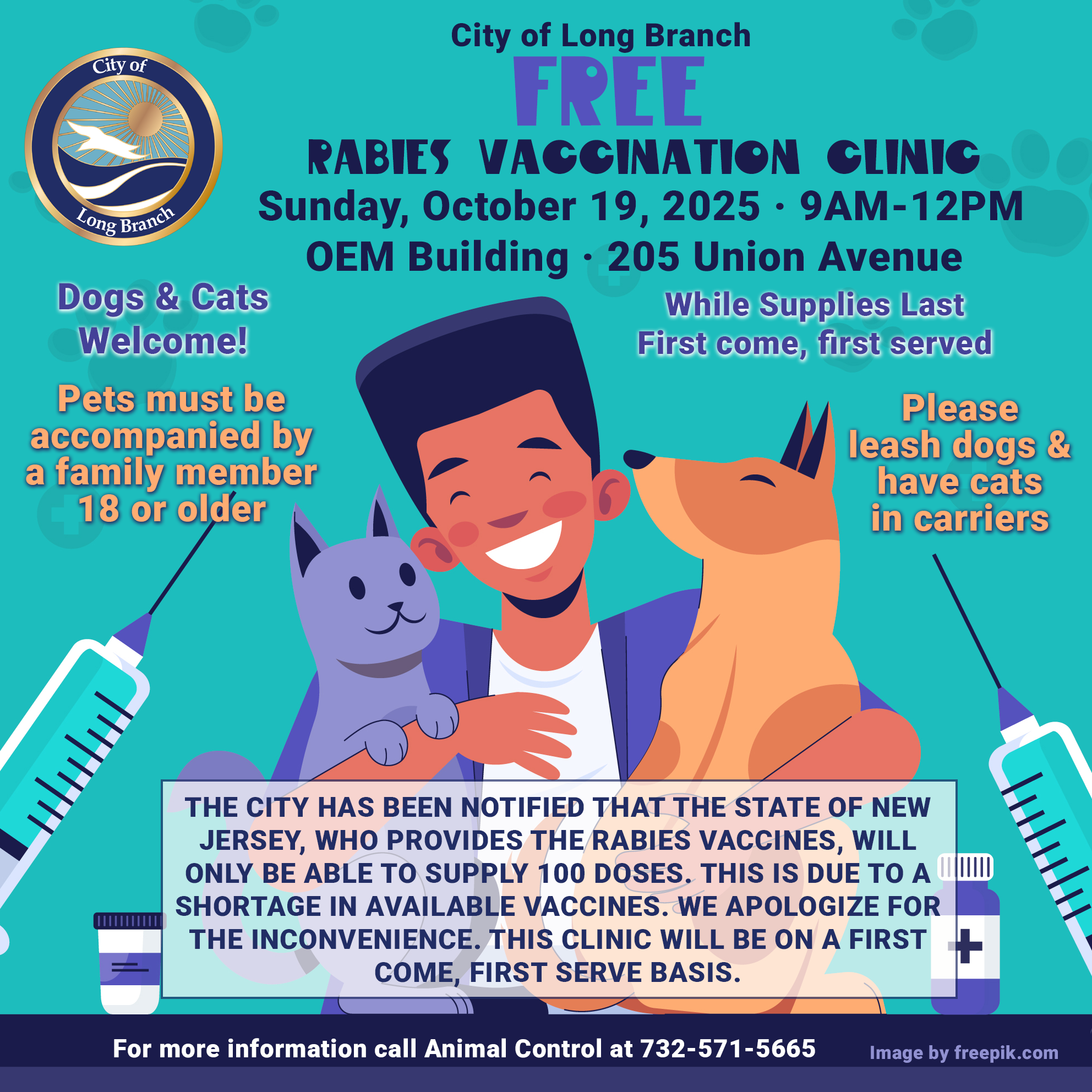 Free Rabies Clinic Update Fall 2025